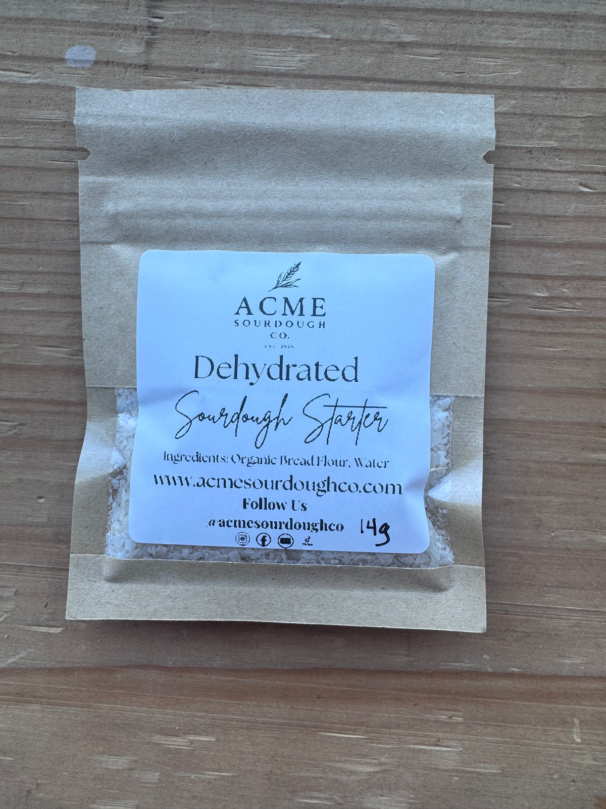 Dehydrated Sourdough Starter Packet for Beginners